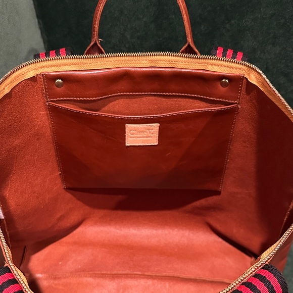 Clare V Le Zip Sac Tote in Cognac Brown - Picture 4 of 7